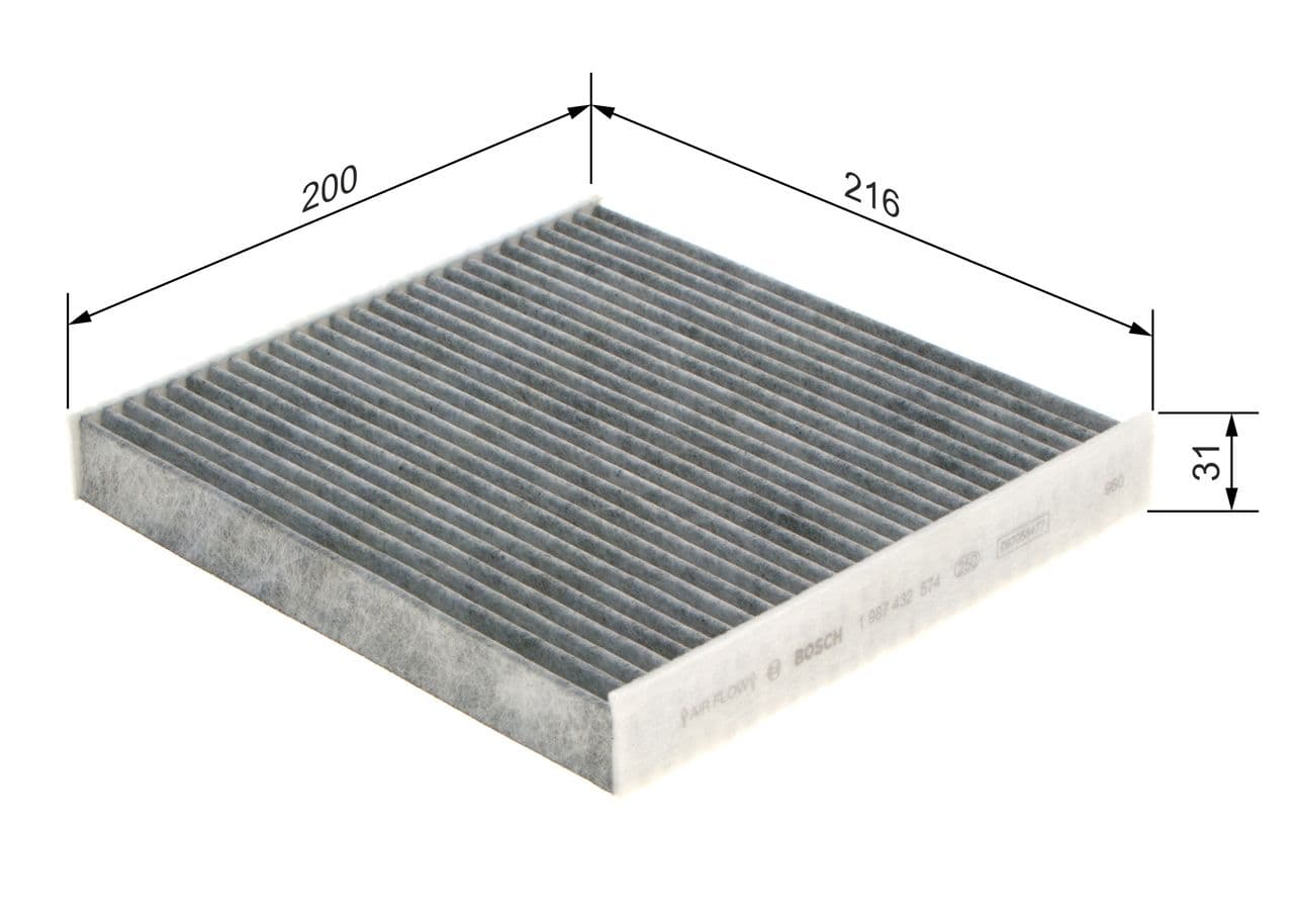 Filtru, aer habitaclu BOSCH 1 987 432 574