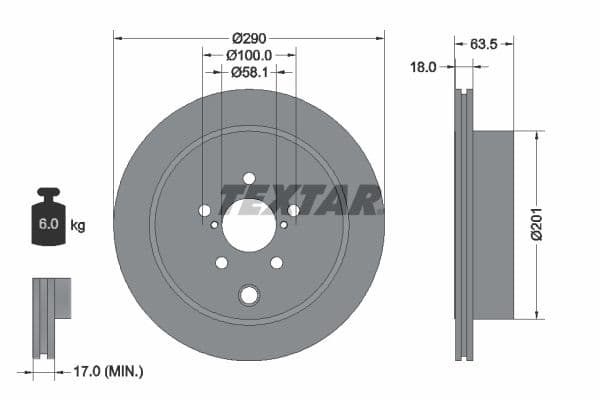 Disc frana TEXTAR PRO 92270903