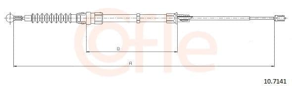 Cablu, frana de parcare COFLE 10.7141