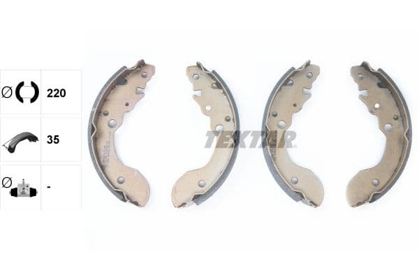 Set saboti frana TEXTAR 91051200