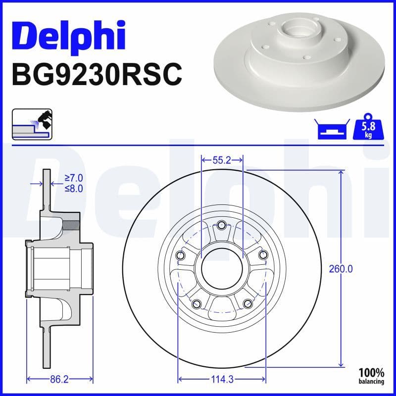 Disc frana DELPHI BG9230RSC