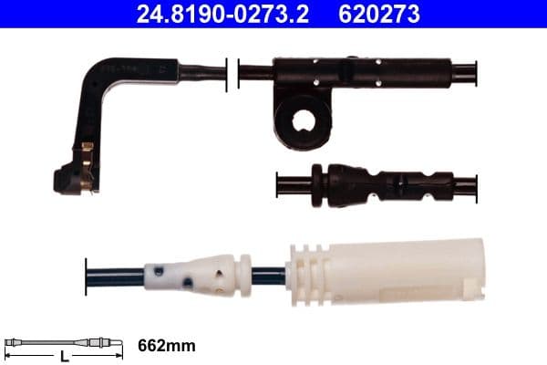 senzor de avertizare,uzura placute de frana ATE 24.8190-0273.2
