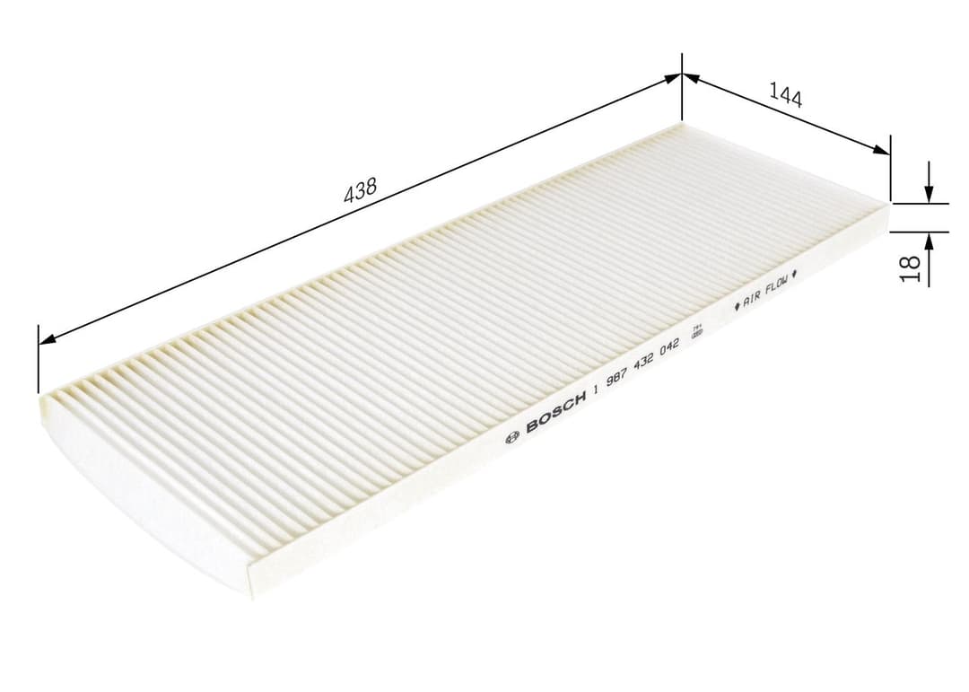 Filtru, aer habitaclu BOSCH 1 987 432 042