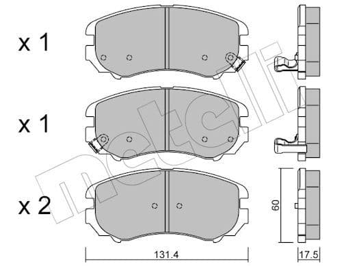 set placute frana,frana disc METELLI 22-0503-0