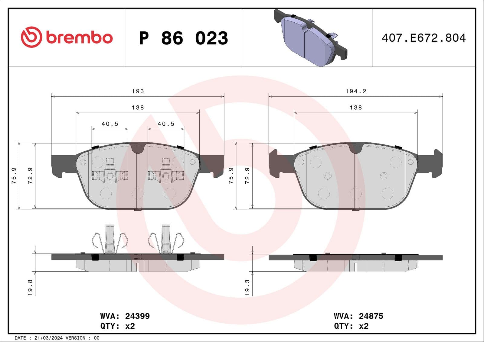 set placute frana,frana disc BREMBO PRIME LINE P 86 023