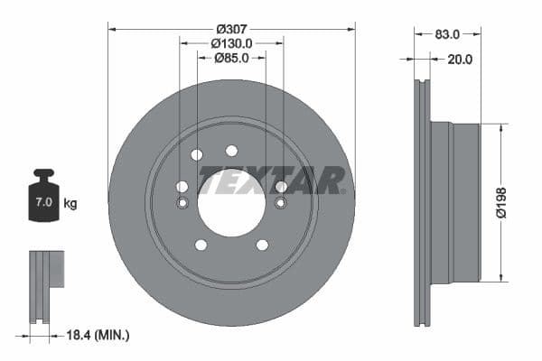 Disc frana TEXTAR PRO 92341003