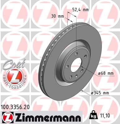 Disc frana ZIMMERMANN COAT Z 100.3356.20