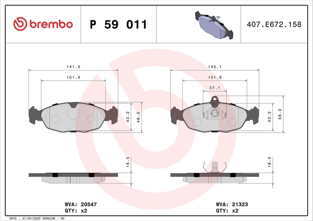 set placute frana,frana disc BREMBO PRIME LINE P 59 011