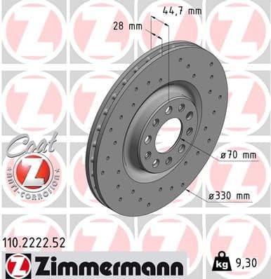 Disc frana ZIMMERMANN SPORT Z 110.2222.52
