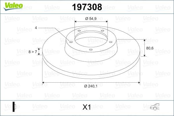Disc frana VALEO 197308