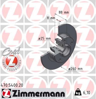 Disc frana ZIMMERMANN 470.5400.20