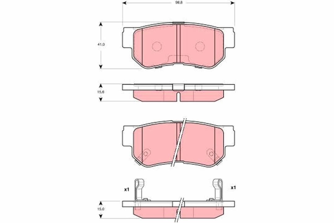 set placute frana,frana disc TRW GDB3298