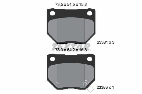 set placute frana,frana disc TEXTAR 2338102
