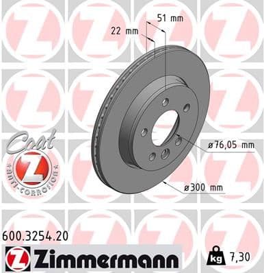Disc frana ZIMMERMANN COAT Z 600.3254.20