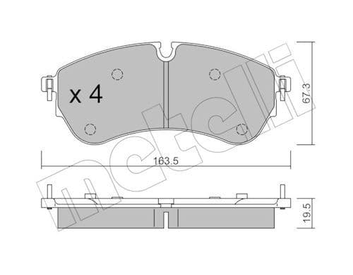 set placute frana,frana disc METELLI 22-1173-1