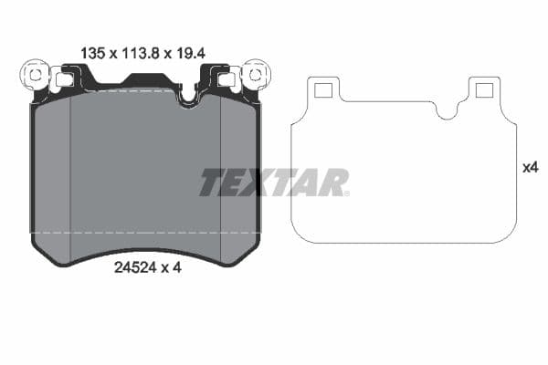 set placute frana,frana disc TEXTAR Q+ 2452401