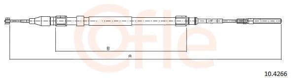 Cablu, frana de parcare COFLE 10.4266