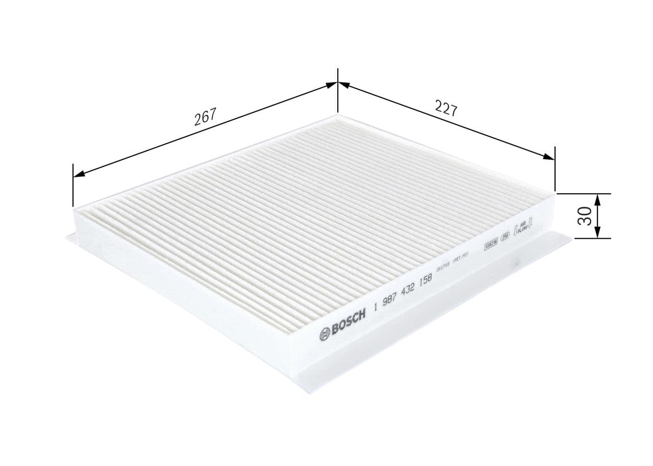 Filtru, aer habitaclu BOSCH 1 987 432 158