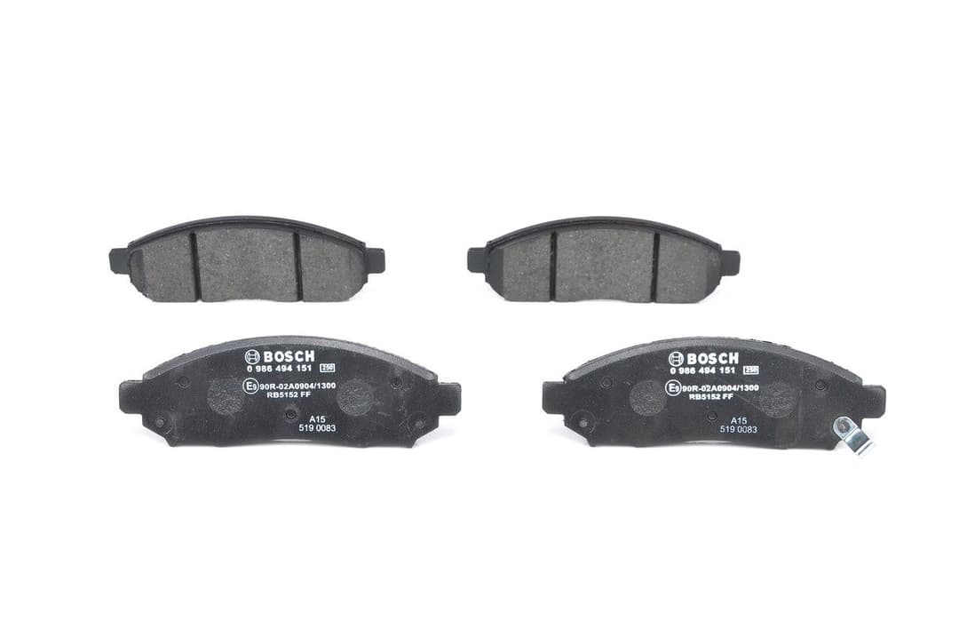 set placute frana,frana disc BOSCH 0 986 494 151