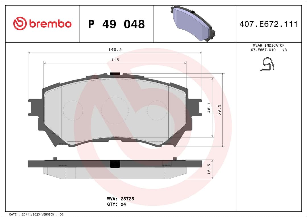 set placute frana,frana disc BREMBO PRIME LINE P 49 048