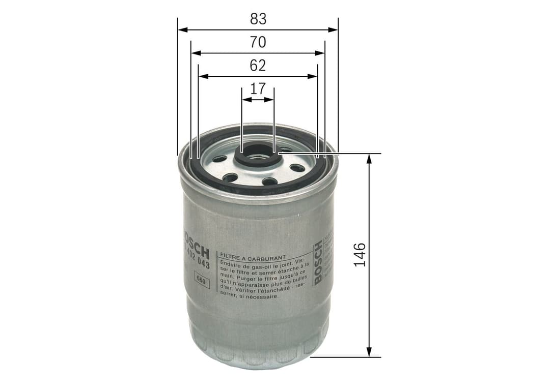 filtru combustibil BOSCH F 026 402 043