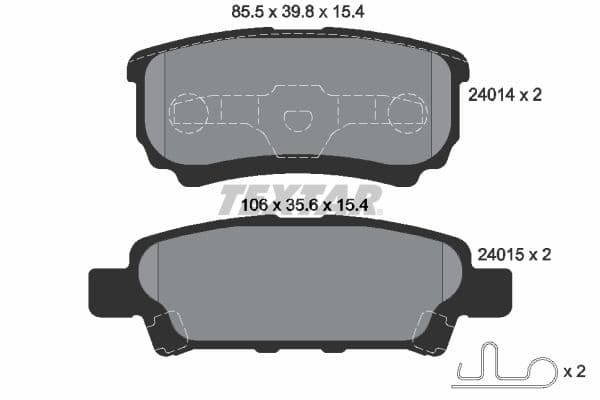 set placute frana,frana disc TEXTAR 2401401