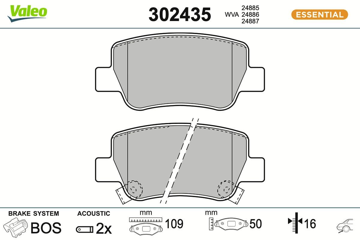 set placute frana,frana disc VALEO 302435
