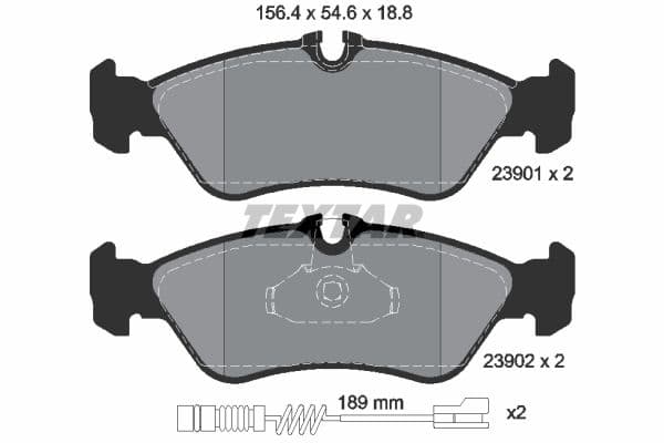 set placute frana,frana disc TEXTAR 2390101