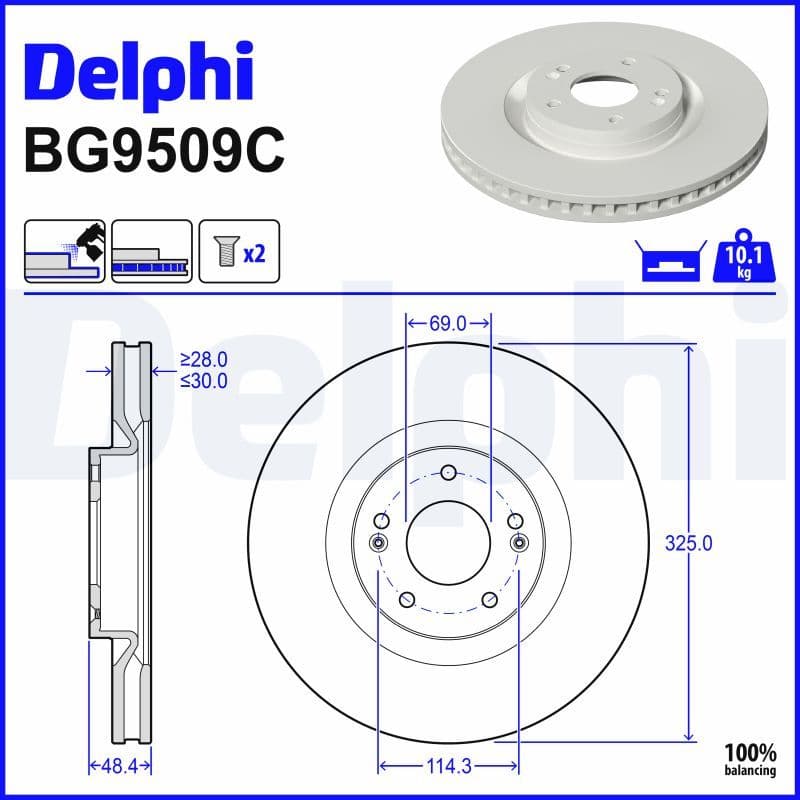 Disc frana DELPHI BG9509C