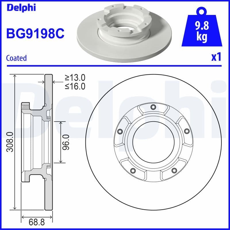 Disc frana DELPHI BG9198C