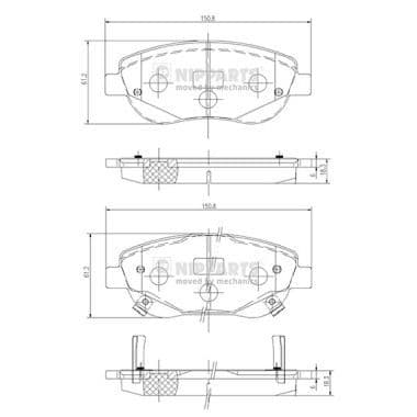 set placute frana,frana disc NIPPARTS N3602135
