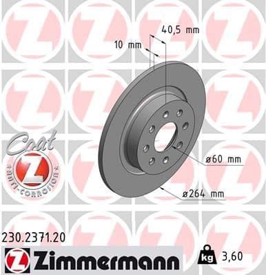 Disc frana ZIMMERMANN COAT Z 230.2371.20
