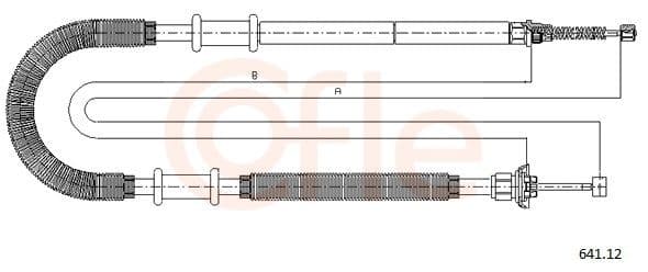 Cablu, frana de parcare COFLE 641.12