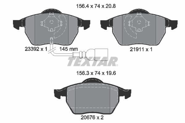 set placute frana,frana disc TEXTAR Q+ 2339201