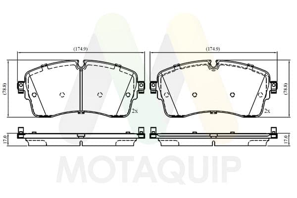 set placute frana,frana disc MOTAQUIP LVXL2041