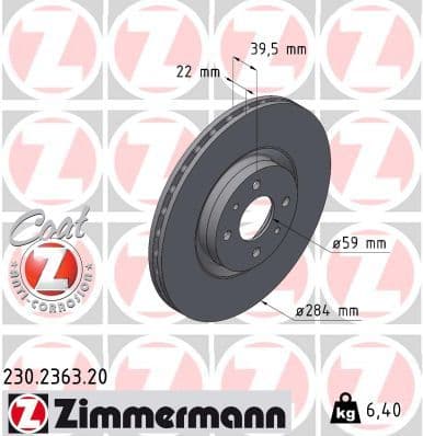 Disc frana ZIMMERMANN COAT Z 230.2363.20