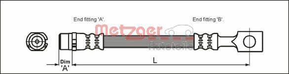 Furtun frana METZGER 4112818