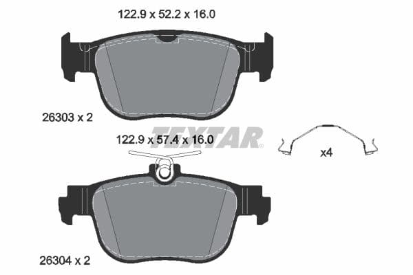 set placute frana,frana disc TEXTAR Q+ 2630301