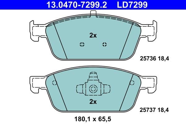 set placute frana,frana disc ATE Ceramic 13.0470-7299.2