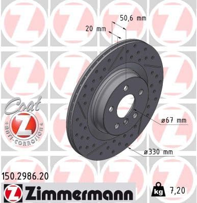 Disc frana ZIMMERMANN COAT Z 150.2986.20