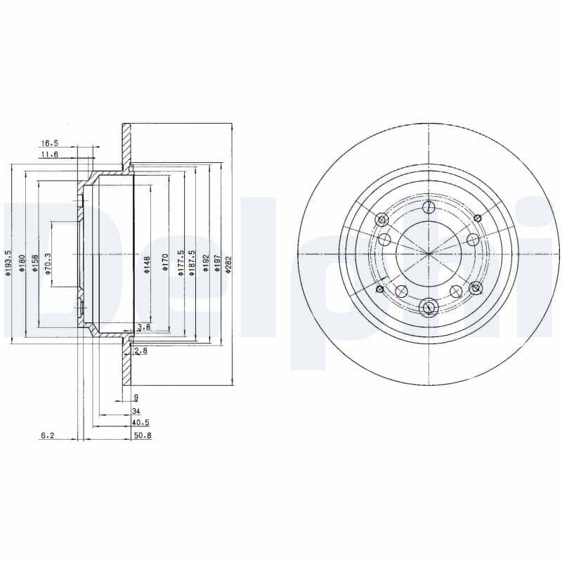 Disc frana DELPHI BG3060