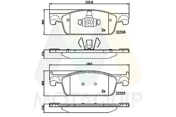 set placute frana,frana disc MOTAQUIP LVXL1889