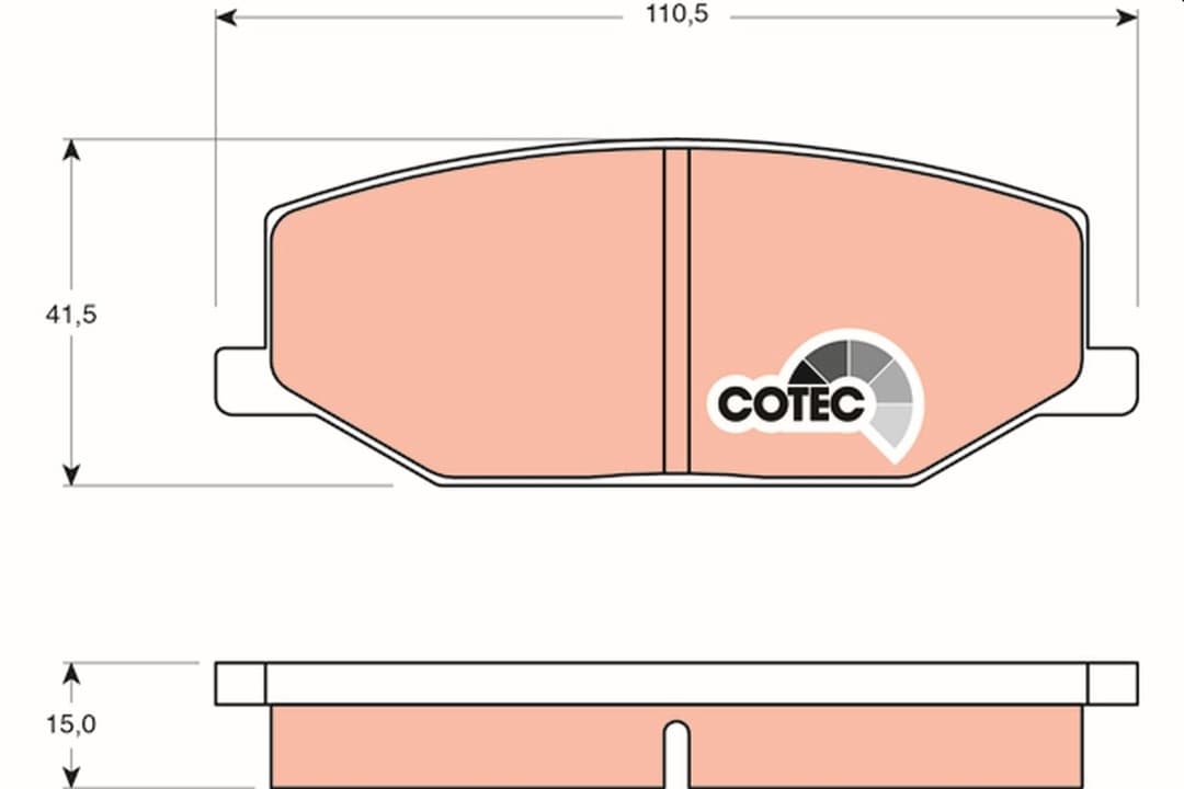 set placute frana,frana disc TRW GDB383