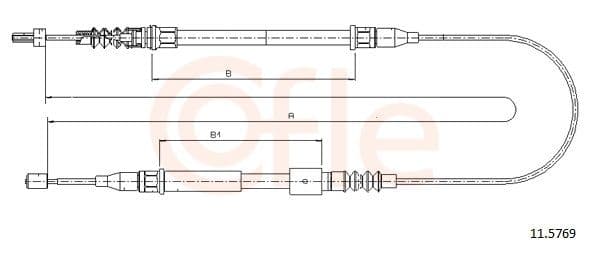 Cablu, frana de parcare COFLE 11.5769