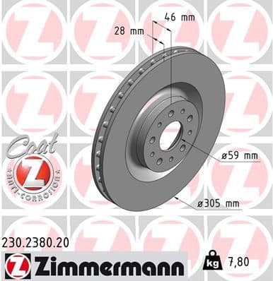 Disc frana ZIMMERMANN COAT Z 230.2380.20