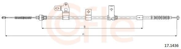 Cablu, frana de parcare COFLE 17.1436