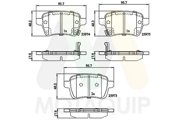 set placute frana,frana disc MOTAQUIP LVXL1807