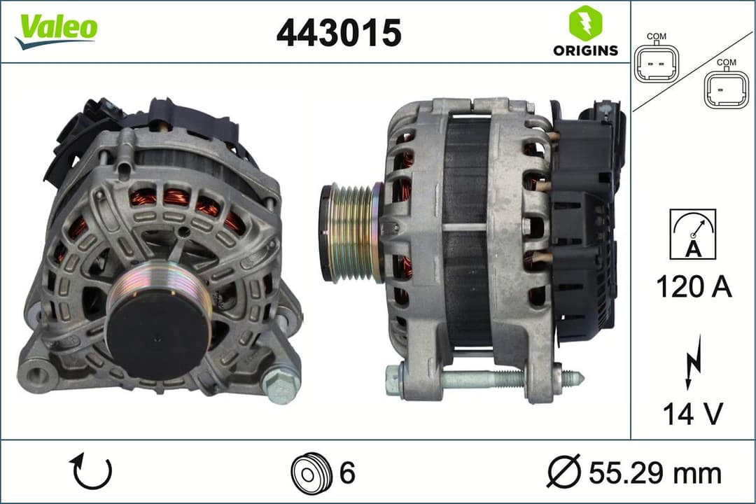 Generator / Alternator VALEO 443015