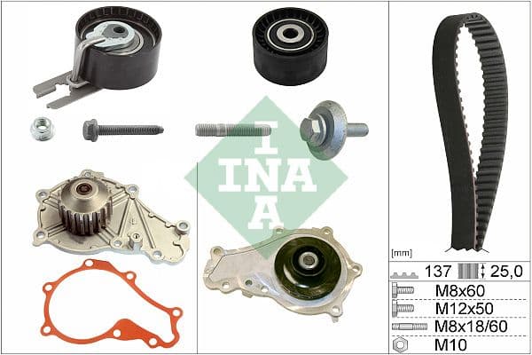Set pompa apa + curea dintata Schaeffler INA 530 0375 30