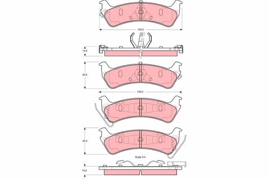 set placute frana,frana disc TRW GDB4094